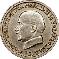 5 francs Pétain, Etat Français, 1941