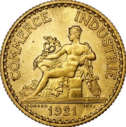 1 franc Chambres de Commerce, IIIe République, 1921