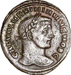 Follis de Galère césar, Genius, 294, Siscia