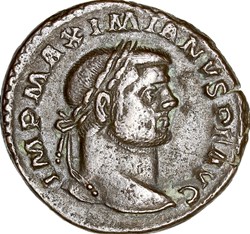 Follis de Maximien Hercule, Genius, 296-297, Trèves