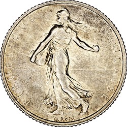 1 franc Semeuse, IIIe République, 1912