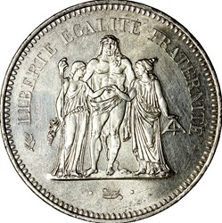 50 francs Hercule, Ve République, 1977
