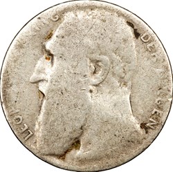 50 centimes, légende flamande, Léopold II, 1901