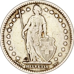 1 franc Helvetia Suisse, 1899, Berne