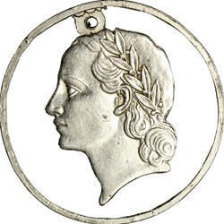 5 francs Lavrillier, nickel, IIIe République, 1935, transformée en pendentif