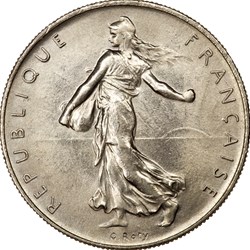 1 franc Semeuse, nickel, 1960, 0 normal