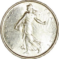 5 francs Semeuse, Ve République, 1961