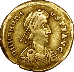 Solidus d'Honorius, Victoria Augustorum, 402-423, Ravenne, FAUX MODERNE