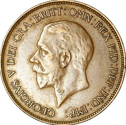 1 penny, Georges V du Royaume-Uni, 1928