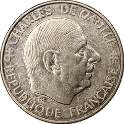 1 franc De Gaulle, 1988, sans différents