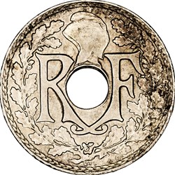 5 centimes Lindauer, petit module, IIIe République, 1934
