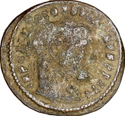 Follis de Constantin Ier, Jupiter, début 313, Héraclée