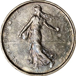 5 francs Semeuse, Ve République, 1966