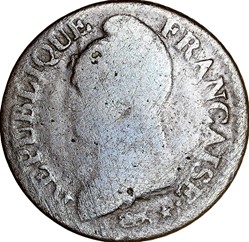 Cinq centimes Dupré, grand module, le Consulat, an 8 / 5, Strasbourg