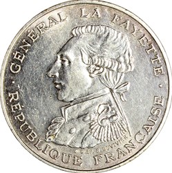 100 francs Lafayette, Ve République, 1987