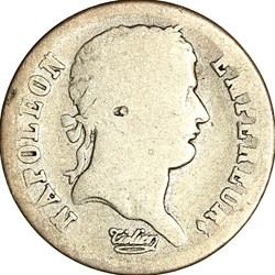 Demi-franc, tête laurée, République, Napoléon Ier, 1808, Paris
