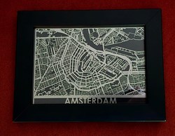 Amsterdam- Stainless Steel Map
