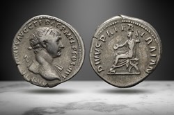 Trajan AR Denarius (DIVVS PATER TRAIAN, RIC II 252 corr.)