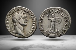 Domitian AR Denarius (Minerva/owl, RIC II 657)