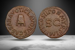 Claudius AE Quadrans (Modius, RIC I 90)