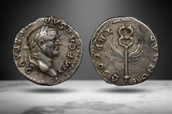 Vespasian AR Denarius (Winged caduceus, RIC II 684)