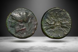 Sicily, Syracuse AE (Athena/thunderbolt, Favorito 38a - this coin)