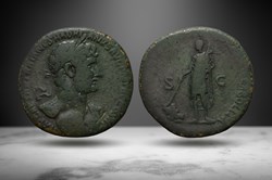 Hadrian AE Sestertius (Lictor with torch, RIC II.3 262)