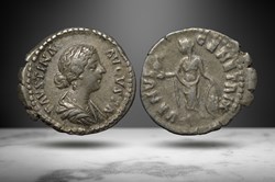Faustina II AR Denarius (VENVS GENETRIX, RIC III 734)
