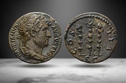 Hadrian AE Semis or Quadrans (COS III/Standards, RIC II.3 888 var.)