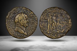 Vespasian AE Sestertius (Pax with torch, RIC II 241)