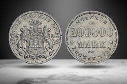 Hamburg, Germany 1923 AL 200000 Mark (Numista 18265)