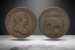 British Ceylon 1815 AE Stiver (Numista 22518)