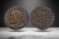Constantine I AE Half-follis (PACI PERPET, RIC VI 355 var.)