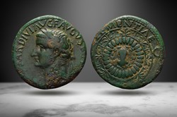 Tiberius AE Dupondius (CLEMENTIAE, RIC I 38)