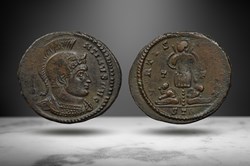 Constantine I AE3 (Trophy/captives, RIC VII 279)