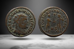 Maximian AE Post-Reform Radiate (CONCORDIA MILITVM, RIC VI 15b)