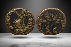 Nero AE Quadrans (Helmet on Column, RIC I 317 var.)