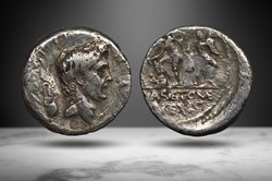 Sextus Pompey AR Denarius (Pompey/Catanaean brothers, RRC 511/3a)