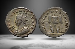 Gallienus AR Antoninianus (Trophy & captives, RIC V.1 18)
