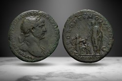 Trajan AE As (ITALIA REST, Woytek 367b)