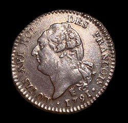 LOUIS XVI (MONARQUE CONSTITUTIONNEL) 15 sols dit "au génie", type FRANCOIS 1791 Limoges