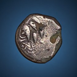 VOLQUES TECTOSAGES (REGION DE TOULOUSE) Drachme " à la tête cubiste" , monnaie fourrée