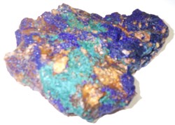 Malachite + Azurite (cristaux sur support)