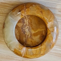 Cendrier en aragonite verte et brune