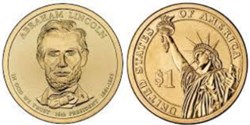 1 dollar Abrham Lincoln 2010
