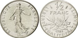 1/2 franc la semeuse 1985