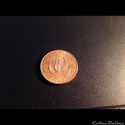 Un demi-penny de 1967