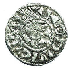 Nivernais Nevers Denier immobilisé au nom de Louis IV d'Outremer