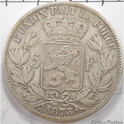5	Franc	Leopold II	1873