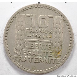 10 franc Turin grosse tête 1946
